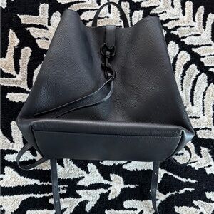 Rebecca Minkoff MEGAN Black Leather Backpack
